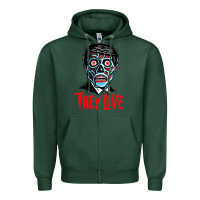Sports Green they live Zipper Hoodie - DesigneFamous