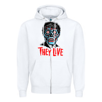 White they live Zipper Hoodie - DesigneFamous