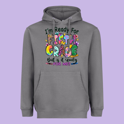 I'm Ready For Fifth Grade But Is It Ready For Me Heavyweight Hoodie Designed By Ranaportraitstore