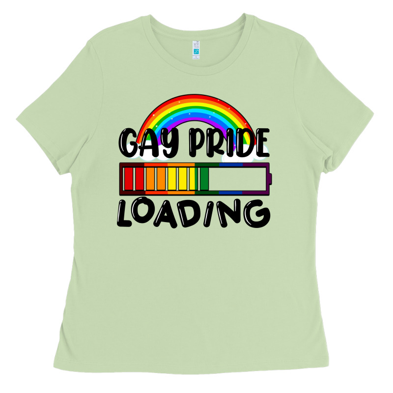 Gay Pride Loading Ladies Tee by FaDigitalArtStudio | Teevron