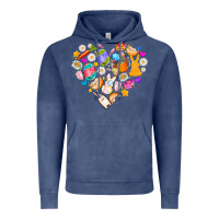 Vintage Denim Easter Love Vintage Hoodie - CowhideDigitalArt