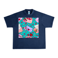Navy valentines day love letter and envelope Urban Heavy Tee - BundleAndBundleShop
