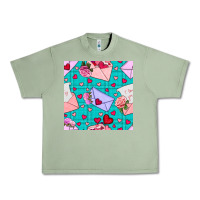 Oil Green valentines day love letter and envelope Urban Heavy Tee - BundleAndBundleShop