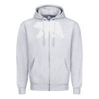 Heather Grey bear Zipper Hoodie - DesigneFamous