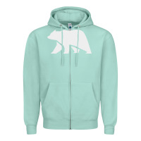 Seafoam bear Zipper Hoodie - DesigneFamous