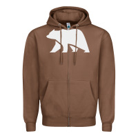 Chestnut bear Zipper Hoodie - DesigneFamous