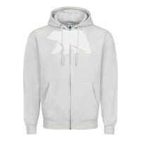 Dove Grey bear Zipper Hoodie - DesigneFamous