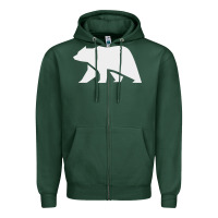 Sports Green bear Zipper Hoodie - DesigneFamous