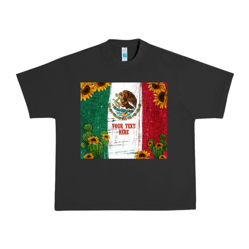 Preview Cactus Sunflower Mexican Flag Urban Heavy Tee by Jasminsmagicworld | Teevron