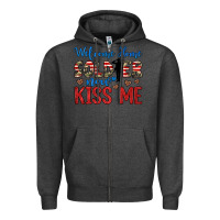 Charcoal Heather welcome home soldier now kiss me Zipper Hoodie - JahusDesignShop