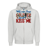 Dove Grey welcome home soldier now kiss me Zipper Hoodie - JahusDesignShop
