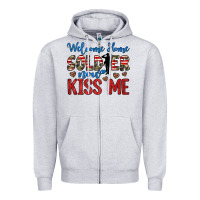 Heather Grey welcome home soldier now kiss me Zipper Hoodie - JahusDesignShop