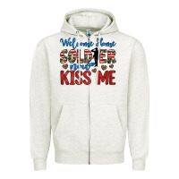 Oatmeal Heather welcome home soldier now kiss me Zipper Hoodie - JahusDesignShop