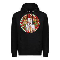 Black christmas goat family ornament Premium Hoodie - Artiststas