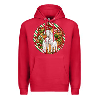 Cardinal christmas goat family ornament Premium Hoodie - Artiststas