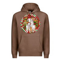 Chestnut christmas goat family ornament Premium Hoodie - Artiststas