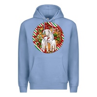 Colony Blue christmas goat family ornament Premium Hoodie - Artiststas