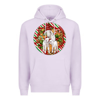 Lilac christmas goat family ornament Premium Hoodie - Artiststas