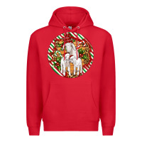 Red christmas goat family ornament Premium Hoodie - Artiststas