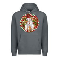 Rock christmas goat family ornament Premium Hoodie - Artiststas