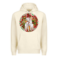 Sandshell christmas goat family ornament Premium Hoodie - Artiststas