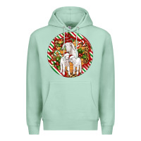 Seafoam christmas goat family ornament Premium Hoodie - Artiststas