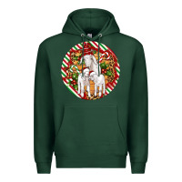 Sports Green christmas goat family ornament Premium Hoodie - Artiststas