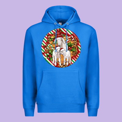 Christmas Goat Family Ornament Premium Hoodie Designed By Artiststas