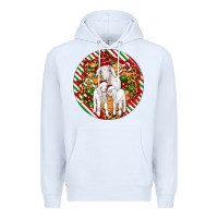 White christmas goat family ornament Premium Hoodie - Artiststas