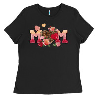 Black Valentine's day mom Mother's Day Ladies Tee - FaDigitalArtStudio