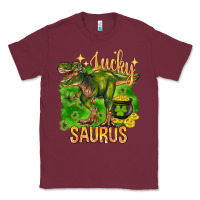 Burgundy St. Patrick's day lucky Saurus Classic Tee - HowdyJamesFarm