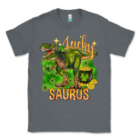 Charcoal Heather St. Patrick's day lucky Saurus Classic Tee - HowdyJamesFarm