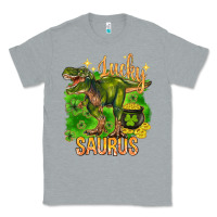 Heather Grey St. Patrick's day lucky Saurus Classic Tee - HowdyJamesFarm