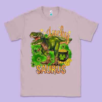St. Patrick's Day Lucky Saurus Classic Tee Designed By Howdyjamesfarm