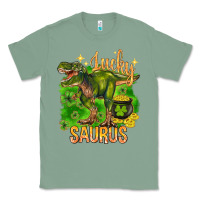 Sage St. Patrick's day lucky Saurus Classic Tee - HowdyJamesFarm