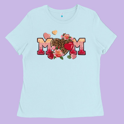 Valentine's Day Mom Mother's Day Ladies Tee Designed By Fadigitalartstudio
