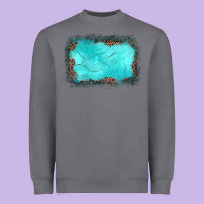 Gemstone Leopard Background Heavyweight Sweatshirt Designed By Jahusdesignshop