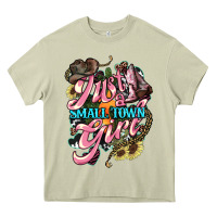 Mossy Just a small town girl Heavy Core Tee - HowdyJamesFarm