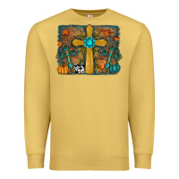 Antique Gold Fall Gemstone Cross Premium Sweatshirt - RanaPortraitStore