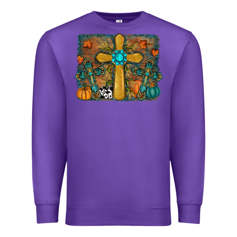 Fall Gemstone Cross Premium Sweatshirt by RanaPortraitStore | Teevron
