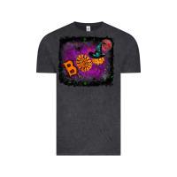 Vintage Black boo gemstone halloween pumpkin Vintage Tee - RanaPortraitStore