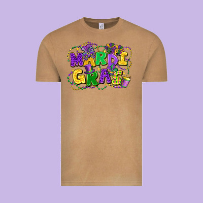 Mardi Gras Vintage Tee Designed By Fadigitalartstudio