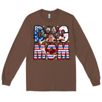 Chestnut American Dog Mom Long Sleeve Tee - CowhideDigitalArt