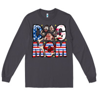 Smoke American Dog Mom Long Sleeve Tee - CowhideDigitalArt