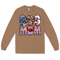 Toasted Coconut American Dog Mom Long Sleeve Tee - CowhideDigitalArt