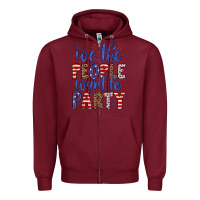 Burgundy we the people want to party Zipper Hoodie - JahusDesignShop