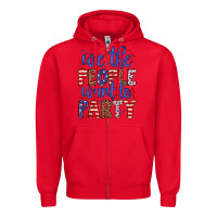 Red we the people want to party Zipper Hoodie - JahusDesignShop