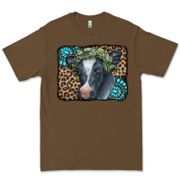 Cacao Floral Cow Leopard Gemstone Premium Tee - CowCowDesign