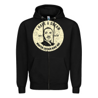 Black martin luther day vintage Zipper Hoodie - DesigneFamous
