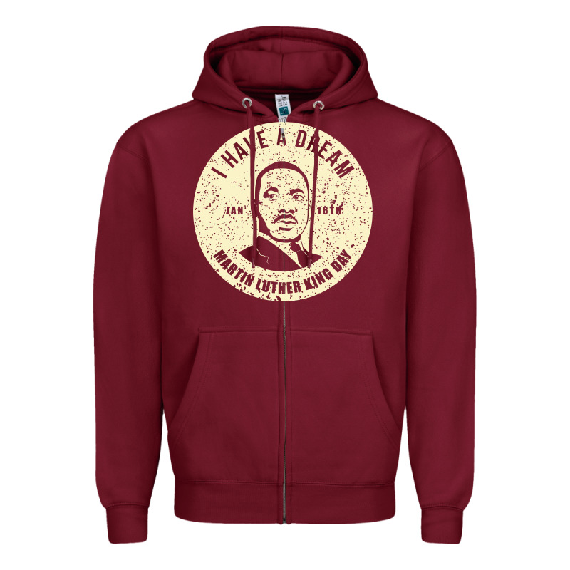Martin Luther Day Vintage Zipper Hoodie by DesigneFamous | Teevron